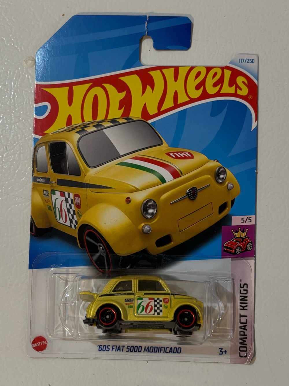 2/20$ 🐮 Hot Wheels 2024 Compact Kings 5/5 ‘60s Fiat 500D Modificado NIB